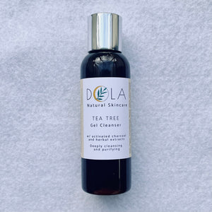 Tea Tree Gel Cleanser (w/ activated charcoal
and herbal extracts)
