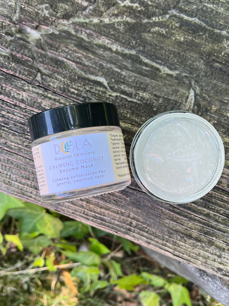 Calming Coconut Enzyme Mask - soothing exfoliation w/ oatmeal and allantoin