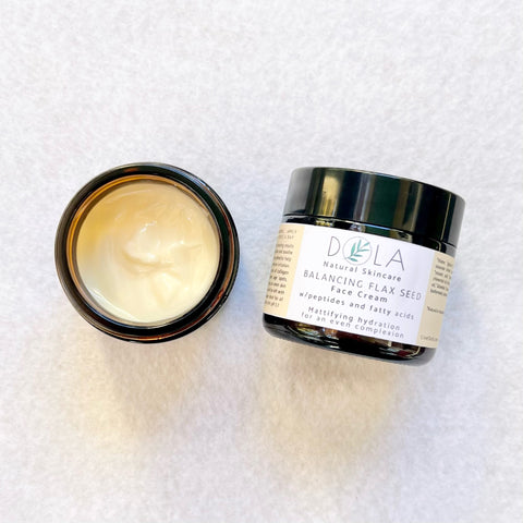 Balancing Flaxseed Face Cream for oily skin (w/ nourishing lipids and fatty acids)