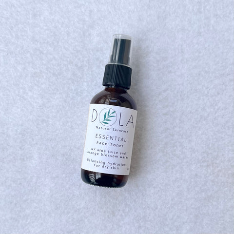 Essential Face Toner for normal to dry/mature skin (w/ aloe juice & orange blossom water)